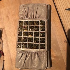 Sexy Stuart Wietzman gold clutch